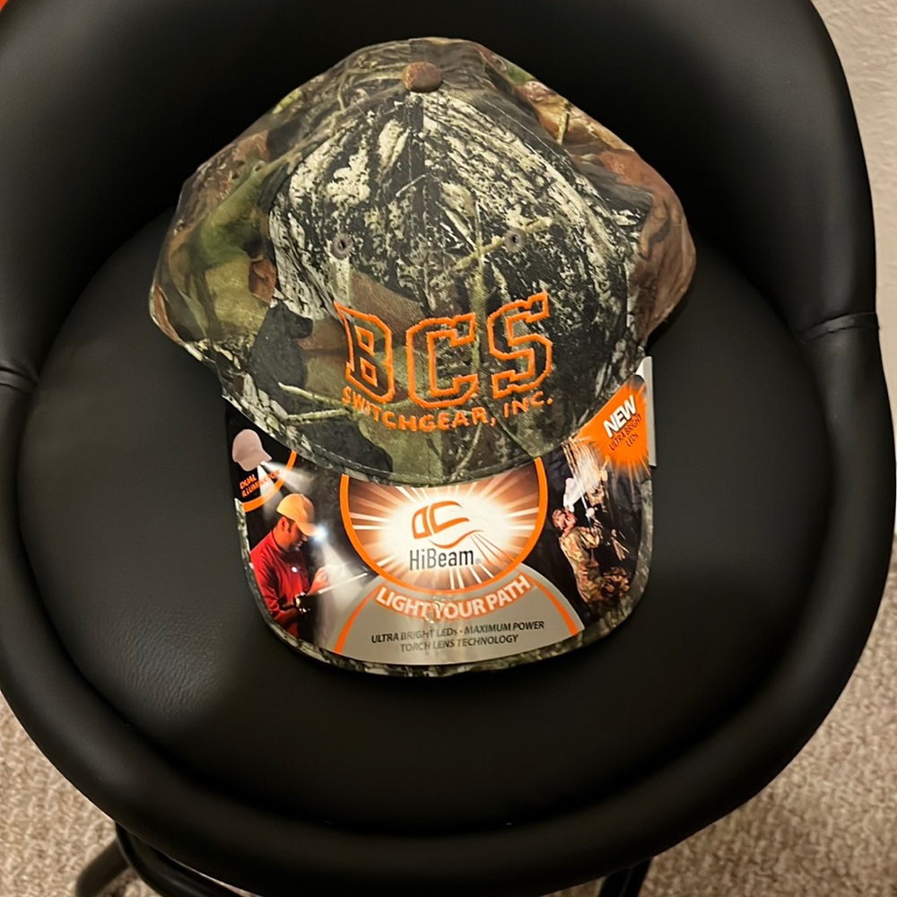 Ball hat with light on it